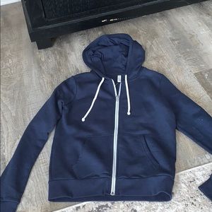 Blue zip up jacket